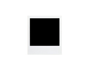 Leinwandbilder - Classic white instant photo frame with an empty square center and textured border.