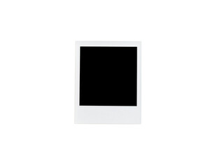 Leinwandbilder - Empty white instant film frame with a classic square format and textured paper border.