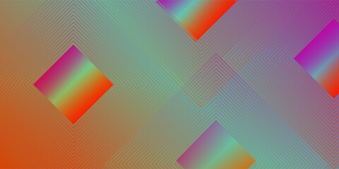 Aufkleber - Colorful abstract geometric background with gradient diamonds and fine lines.