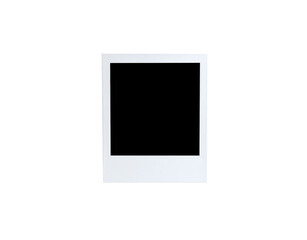 Leinwandbilder - Single blank white instant camera photo frame with a classic retro design.