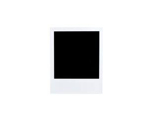 Leinwandbilder - Single empty white instant photo frame with a classic wide bottom border and subtle texture.