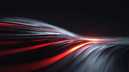 Poster - Abstract dark tech background with red glowing lines, simulating a cybernetic environment