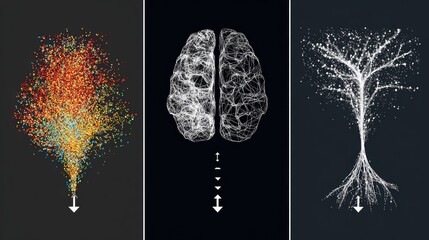 Poster - Artificial intelligence evolution illustrated from early rule-based systems to deep learning models