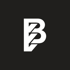 Leinwandbilder - Letter BE or EB logo design modern vector template.