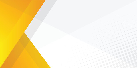 Poster - Abstract yellow gradient stripes geometric triangle shapes with copy space banner for presentation background