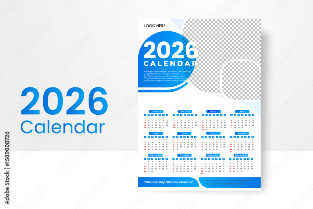 Minimal Calendar Design , For Your Business , Calendar Design 2026 ...