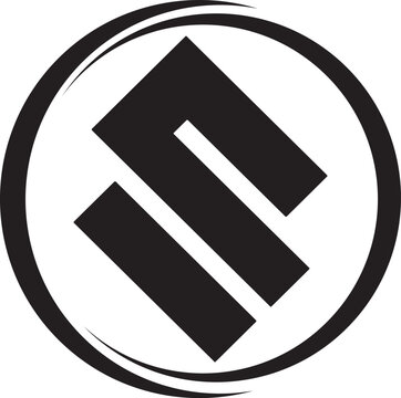 letter s circle geometric line logo vector