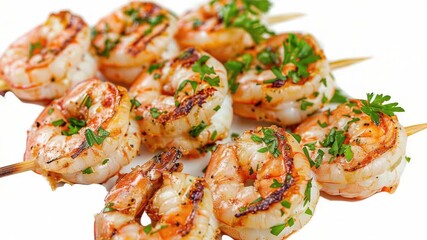 Aufkleber - Fresh seafood dish with succulent shrimp, ideal for foodie magazines or online recipe platforms