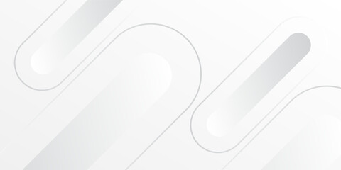 Poster - Abstract white background. Minimal geometric white simple art