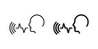 © Annimo - Voice control icon for web designs. editable pictogram.