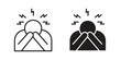 © Annimo - Stress icon for web designs. editable pictogram.