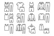 © Olena - Outline illustrations of various types of casual and sports apparel