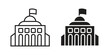 © Annimo - City hall icon for web designs. editable pictogram.
