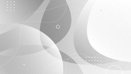 Aufkleber - Abstract white and grey background with dynamic waves