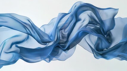 Aufkleber - A detailed view of a piece of blue fabric with intricate patterns and textures