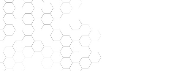 Fototapete - Vector modern futuristic geometric background of hexagons shape