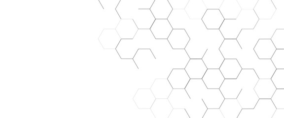 Fototapete - Vector abstract design element with hexagon geometric on a white background