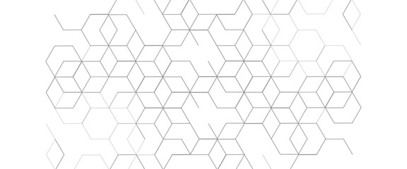 Fototapete - Vector abstract design element with geometric hexagons science background