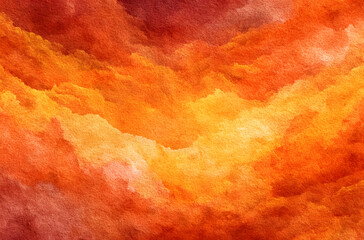 Poster - Abstract orange watercolor background texture