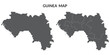 © Supatra - Guinea map set. Map of Guinea in set with grey color