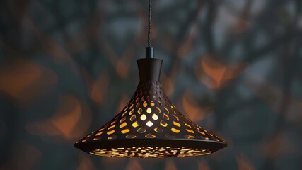 Poster - A light hanging from a ceiling, providing illumination