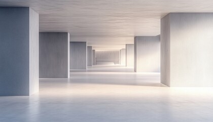 Poster - Transforming Vacant Concrete Interior Space Into A Welcoming And Functional Environment With Empty Space For Versatility And Creativity.