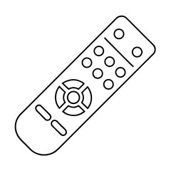 Aufkleber - Remote Control Outline Icon for Television or Entertainment System