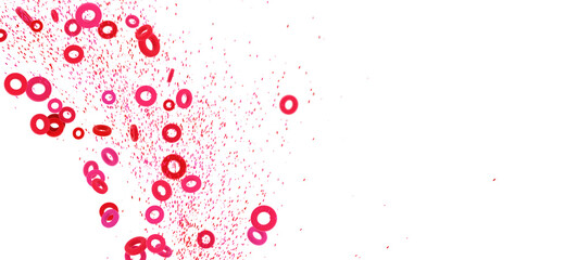 Poster - Abstract background with pink and red rings, perfect for websites or presentations.  Download now!