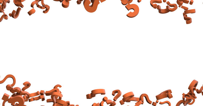 question icons, original 3d rendering; business and marketing concepts