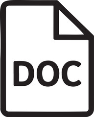 Poster - DOC File  icon vector illustration isolated On Transparent Background