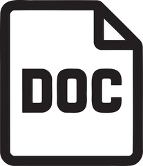 Poster - DOC File  icon vector illustration isolated On Transparent Background