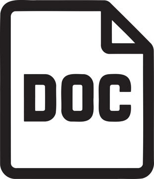DOC File  icon vector illustration isolated On Transparent Background