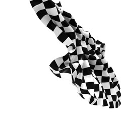 Poster - background of checkered flag pattern