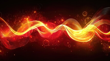 Poster - Abstract glowing lines and waves forming an intricate tech-inspired background, conveying movement and modernity.