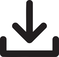 Poster - Download icon vector illustration isolated On Transparent Background