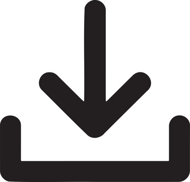 Download icon vector illustration isolated On Transparent Background