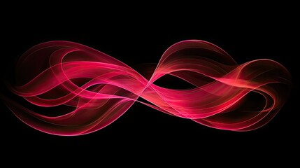 Poster - Digital artwork featuring neon pink and red swirling in motion, blending into a high-energy futuristic design.