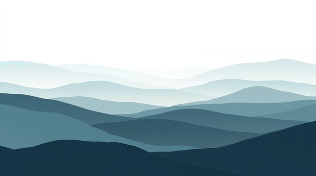Flowing layers of blue tones blending seamlessly to form a minimalist, modern background ideal for design projects.