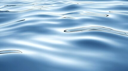 Poster - Gentle blue waves with smooth flowing lines, creating a peaceful and calming abstract background, ideal for design projects.