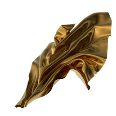 Poster - Shiny gold fabric drapes gracefully catching the light Luxury and opulence in a single image