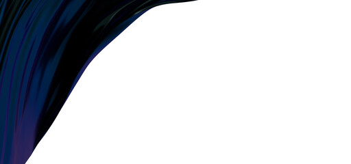Poster - Serene Surf: Abstract 3D Blue Wave Illustration for Mellow and Refreshing Designs