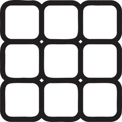 Poster - Grid view & List view icon vector illustration isolated On Transparent Background