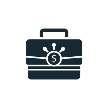 digital briefcase icons isolated on White Background. Flat style design