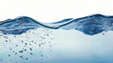 Poster - Close-up shot of a wave with bubbles forming on the surface