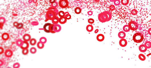 Poster - Red and pink circle background. Ideal for websites, presentations, and marketing materials.