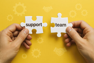Poster - Collaboration and cooperation unite individuals in a business environment where teamwork drives effective support systems toward success