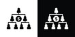 © Annimo - Ponzi scheme icon. Black and white silhouette. Icon vector