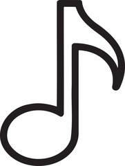 Poster - Music note icon vector illustration isolated On Transparent Background