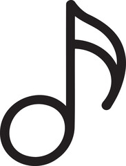 Poster - Music note icon vector illustration isolated On Transparent Background
