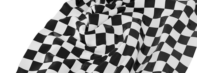 Poster - High-resolution image of a checkered flag, perfect for backgrounds and designs.  Download now!